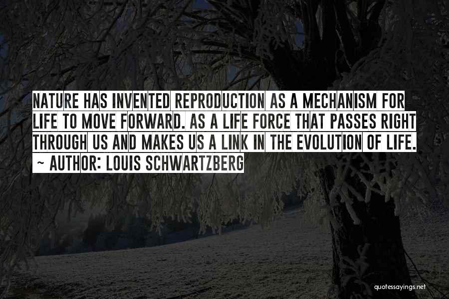 Louis Schwartzberg Quotes: Nature Has Invented Reproduction As A Mechanism For Life To Move Forward. As A Life Force That Passes Right Through