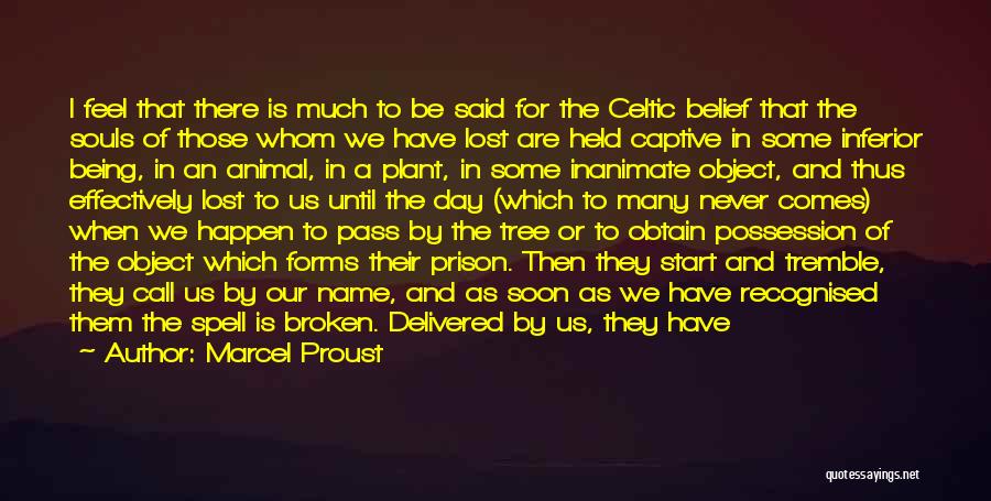 Marcel Proust Quotes: I Feel That There Is Much To Be Said For The Celtic Belief That The Souls Of Those Whom We