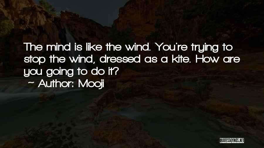 Mooji Quotes: The Mind Is Like The Wind. You're Trying To Stop The Wind, Dressed As A Kite. How Are You Going