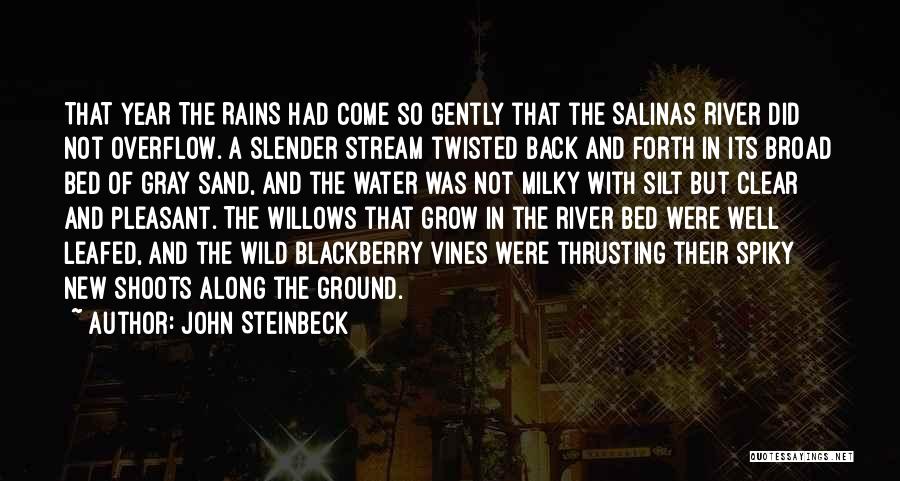 John Steinbeck Quotes: That Year The Rains Had Come So Gently That The Salinas River Did Not Overflow. A Slender Stream Twisted Back