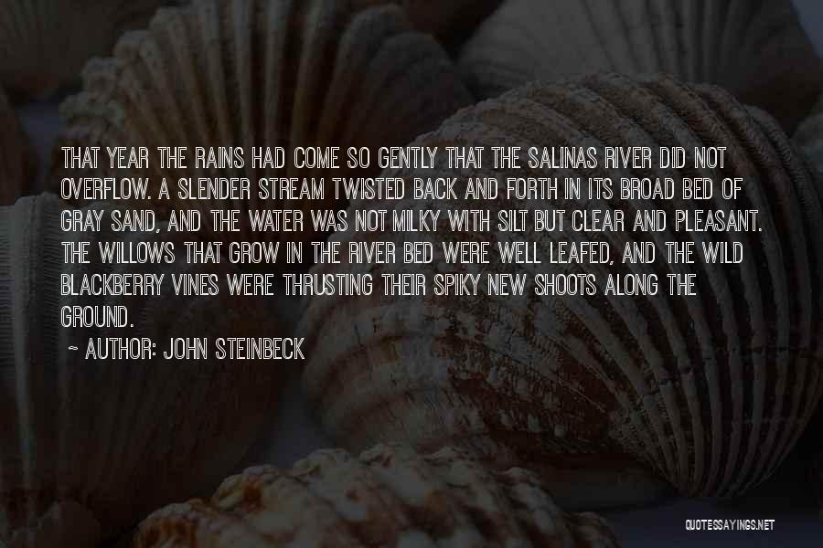 John Steinbeck Quotes: That Year The Rains Had Come So Gently That The Salinas River Did Not Overflow. A Slender Stream Twisted Back