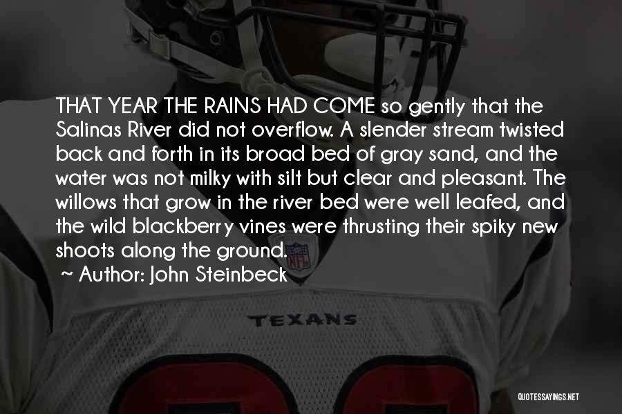 John Steinbeck Quotes: That Year The Rains Had Come So Gently That The Salinas River Did Not Overflow. A Slender Stream Twisted Back
