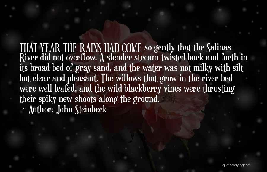 John Steinbeck Quotes: That Year The Rains Had Come So Gently That The Salinas River Did Not Overflow. A Slender Stream Twisted Back