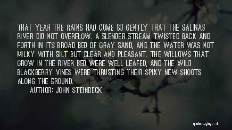 John Steinbeck Quotes: That Year The Rains Had Come So Gently That The Salinas River Did Not Overflow. A Slender Stream Twisted Back
