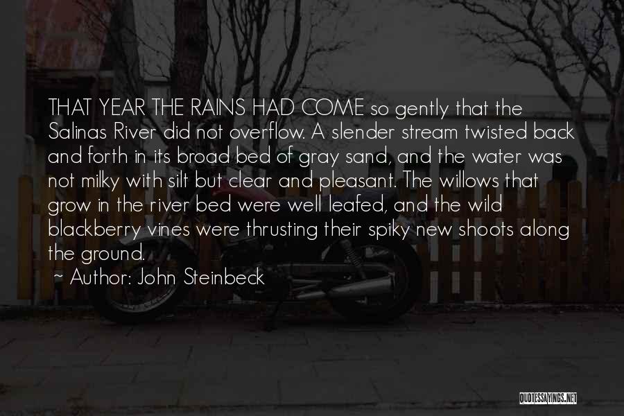 John Steinbeck Quotes: That Year The Rains Had Come So Gently That The Salinas River Did Not Overflow. A Slender Stream Twisted Back