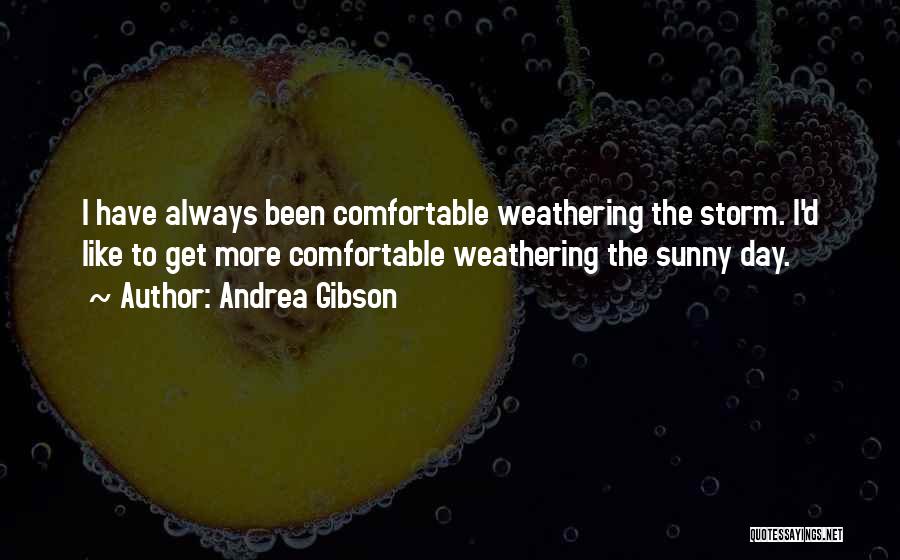 Andrea Gibson Quotes: I Have Always Been Comfortable Weathering The Storm. I'd Like To Get More Comfortable Weathering The Sunny Day.