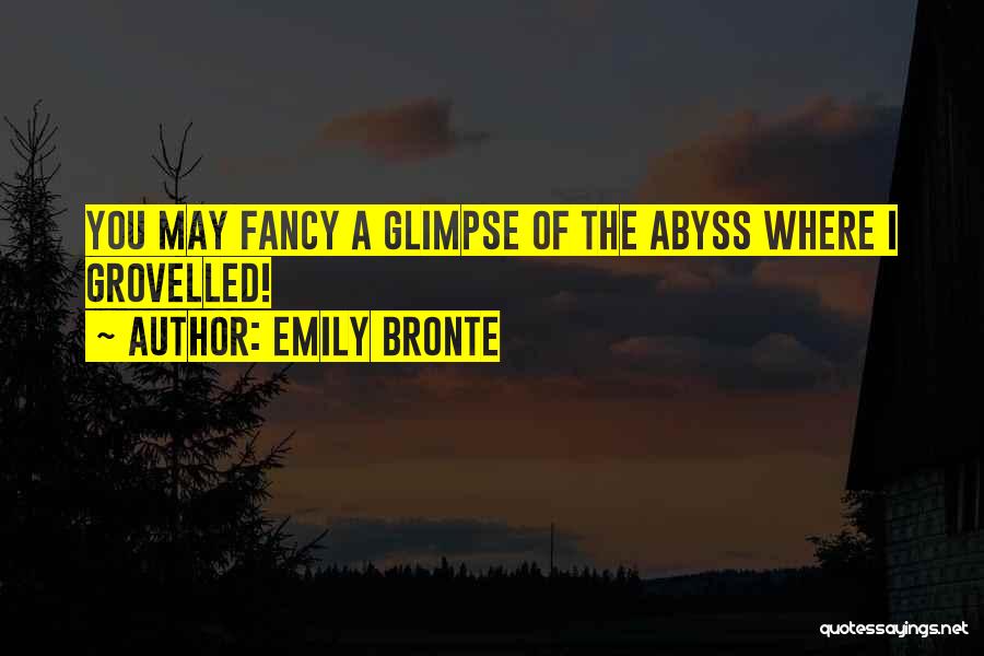 Emily Bronte Quotes: You May Fancy A Glimpse Of The Abyss Where I Grovelled!