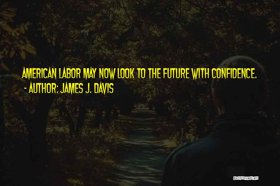James J. Davis Quotes: American Labor May Now Look To The Future With Confidence.