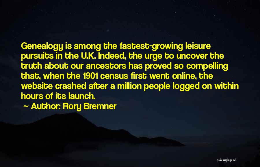 Rory Bremner Quotes: Genealogy Is Among The Fastest-growing Leisure Pursuits In The U.k. Indeed, The Urge To Uncover The Truth About Our Ancestors