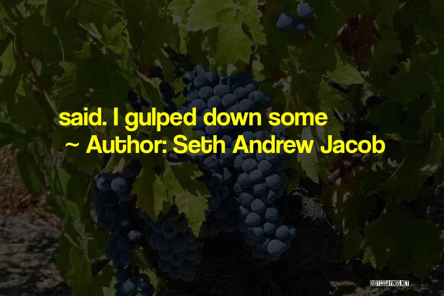 Seth Andrew Jacob Quotes: Said. I Gulped Down Some