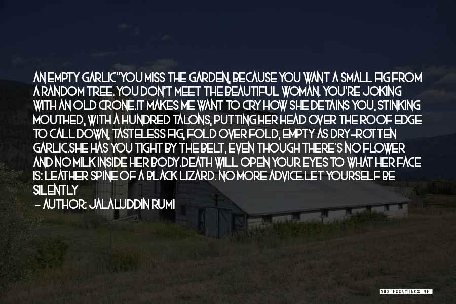 Jalaluddin Rumi Quotes: An Empty Garlicyou Miss The Garden, Because You Want A Small Fig From A Random Tree. You Don't Meet The