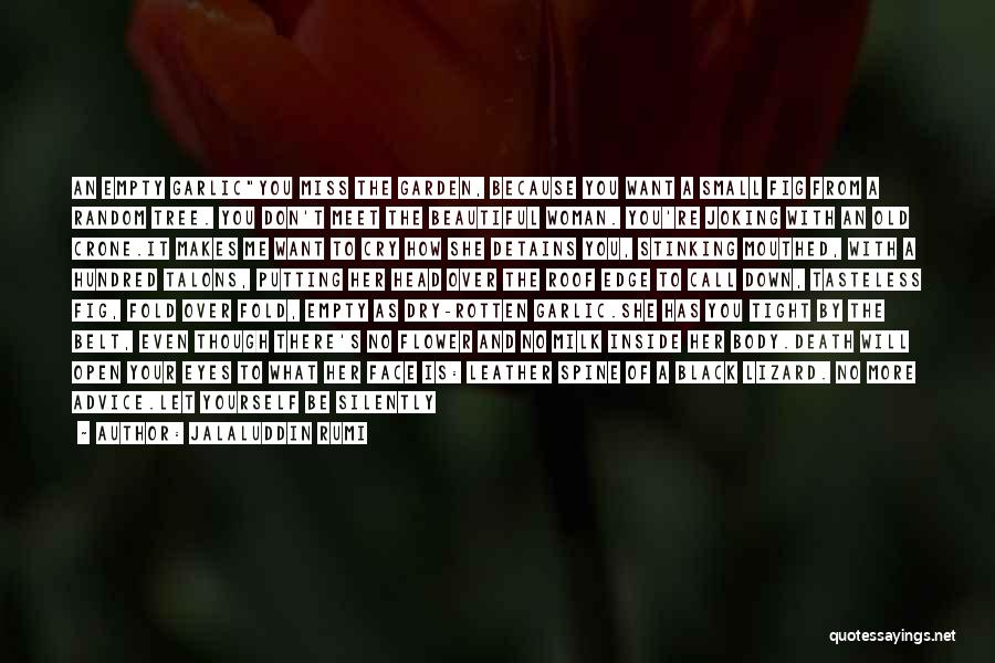 Jalaluddin Rumi Quotes: An Empty Garlicyou Miss The Garden, Because You Want A Small Fig From A Random Tree. You Don't Meet The