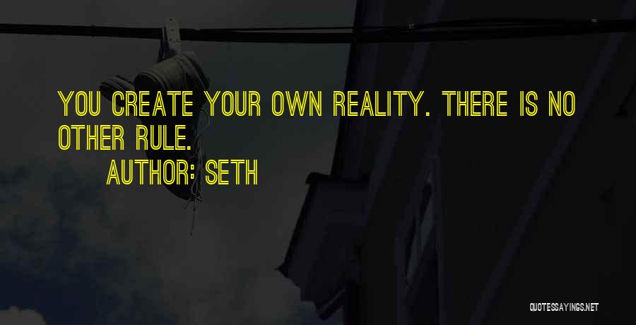 Seth Quotes: You Create Your Own Reality. There Is No Other Rule.