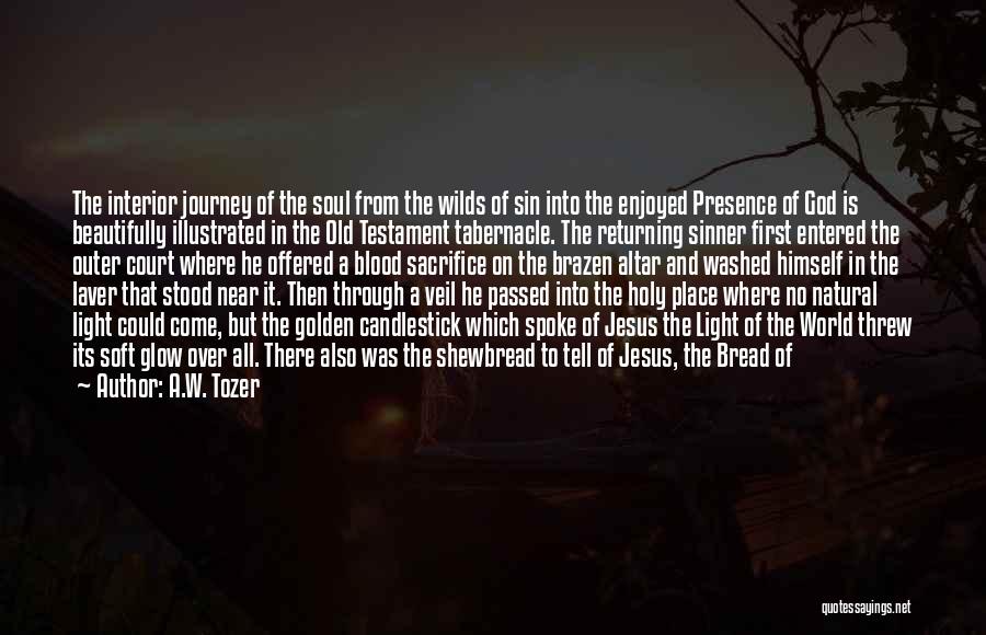 A.W. Tozer Quotes: The Interior Journey Of The Soul From The Wilds Of Sin Into The Enjoyed Presence Of God Is Beautifully Illustrated