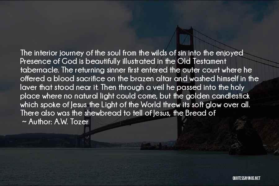 A.W. Tozer Quotes: The Interior Journey Of The Soul From The Wilds Of Sin Into The Enjoyed Presence Of God Is Beautifully Illustrated