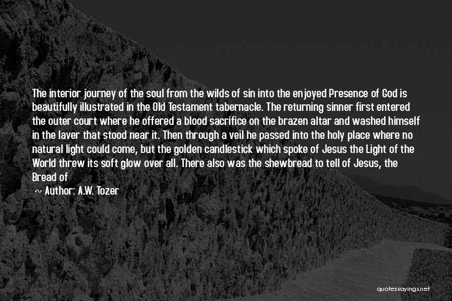 A.W. Tozer Quotes: The Interior Journey Of The Soul From The Wilds Of Sin Into The Enjoyed Presence Of God Is Beautifully Illustrated