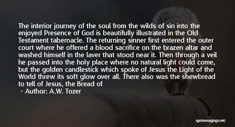 A.W. Tozer Quotes: The Interior Journey Of The Soul From The Wilds Of Sin Into The Enjoyed Presence Of God Is Beautifully Illustrated