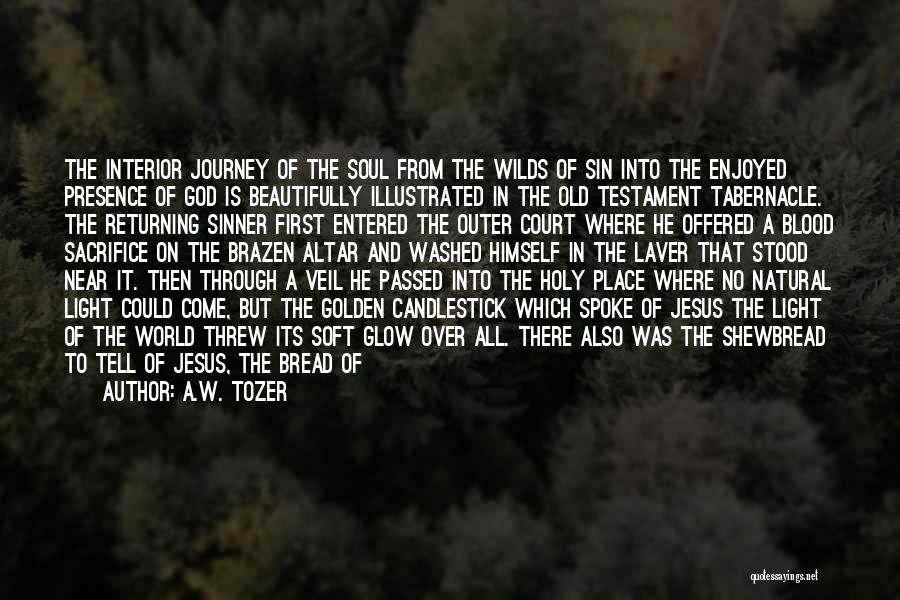 A.W. Tozer Quotes: The Interior Journey Of The Soul From The Wilds Of Sin Into The Enjoyed Presence Of God Is Beautifully Illustrated