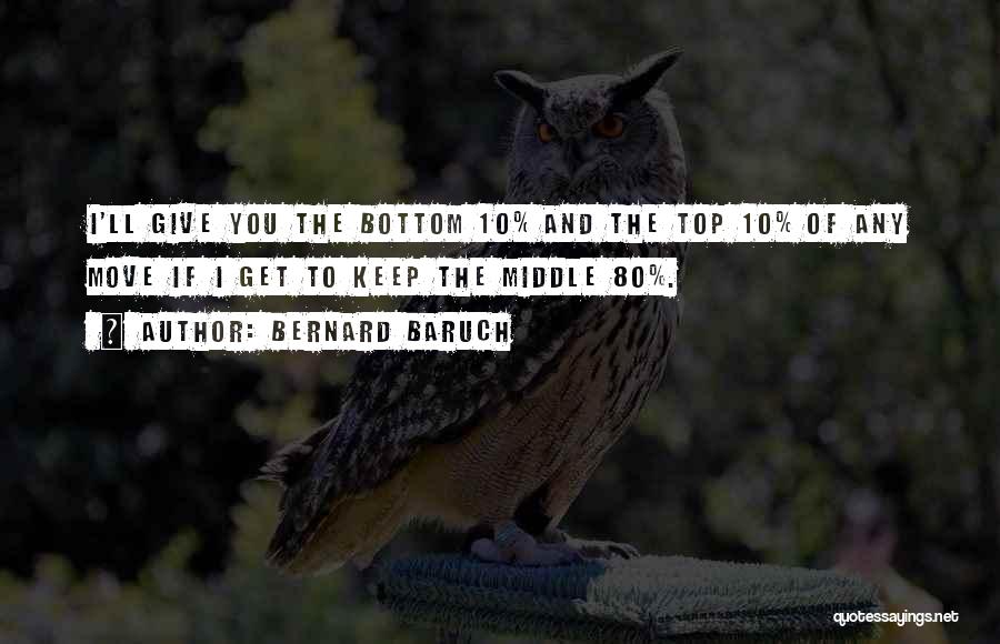 Bernard Baruch Quotes: I'll Give You The Bottom 10% And The Top 10% Of Any Move If I Get To Keep The Middle