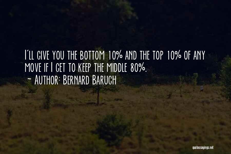 Bernard Baruch Quotes: I'll Give You The Bottom 10% And The Top 10% Of Any Move If I Get To Keep The Middle