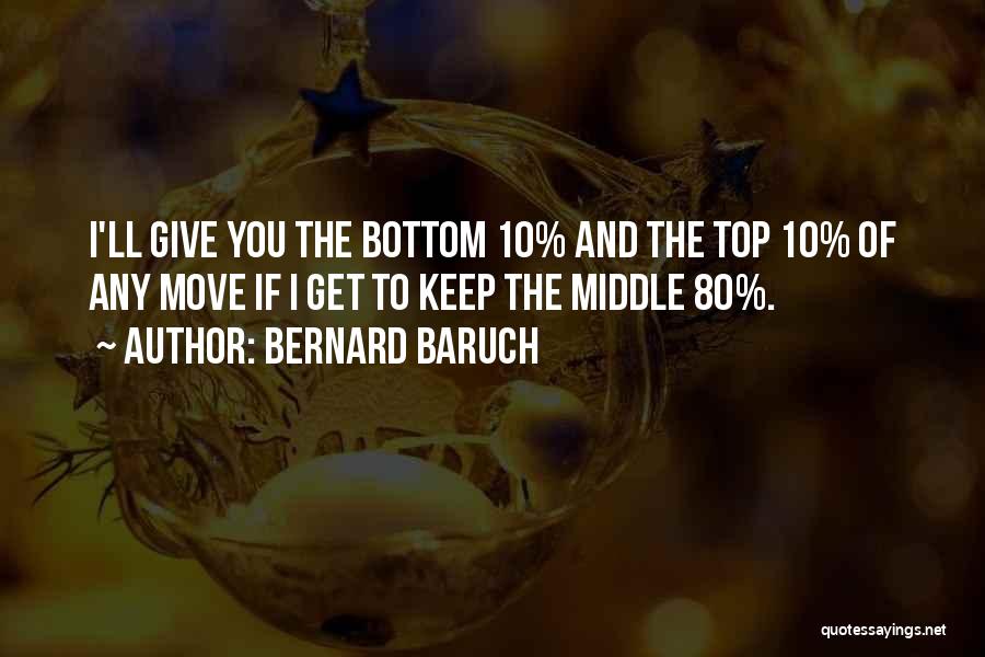 Bernard Baruch Quotes: I'll Give You The Bottom 10% And The Top 10% Of Any Move If I Get To Keep The Middle