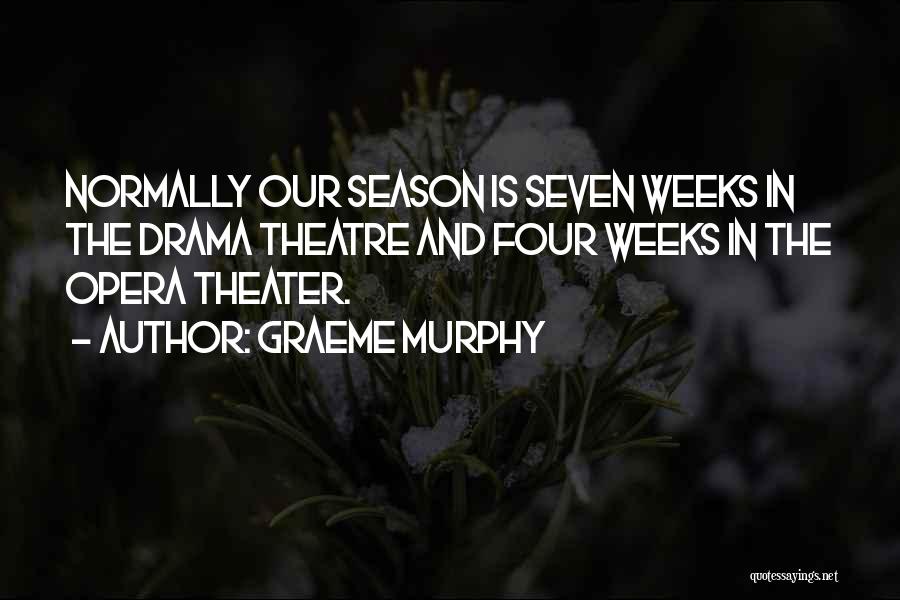 Graeme Murphy Quotes: Normally Our Season Is Seven Weeks In The Drama Theatre And Four Weeks In The Opera Theater.