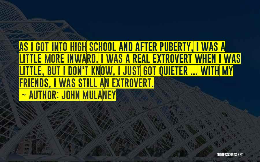 John Mulaney Quotes: As I Got Into High School And After Puberty, I Was A Little More Inward. I Was A Real Extrovert