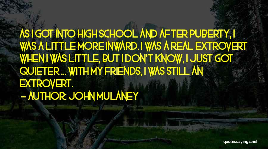 John Mulaney Quotes: As I Got Into High School And After Puberty, I Was A Little More Inward. I Was A Real Extrovert