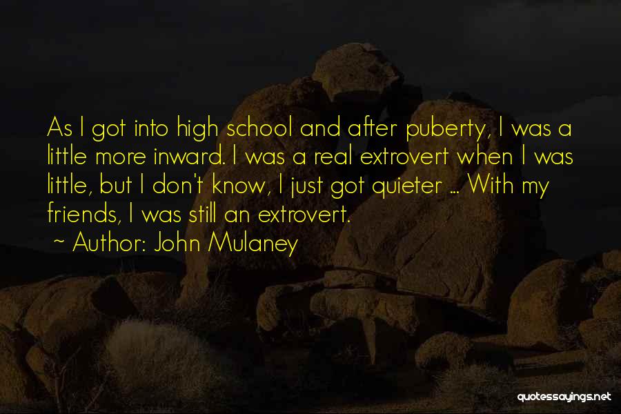 John Mulaney Quotes: As I Got Into High School And After Puberty, I Was A Little More Inward. I Was A Real Extrovert