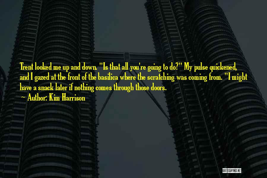 Kim Harrison Quotes: Trent Looked Me Up And Down. Is That All You're Going To Do? My Pulse Quickened, And I Gazed At