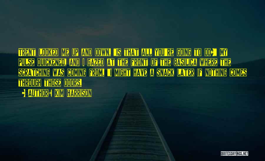 Kim Harrison Quotes: Trent Looked Me Up And Down. Is That All You're Going To Do? My Pulse Quickened, And I Gazed At