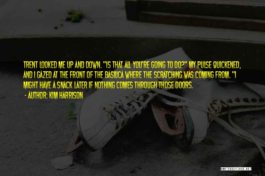 Kim Harrison Quotes: Trent Looked Me Up And Down. Is That All You're Going To Do? My Pulse Quickened, And I Gazed At