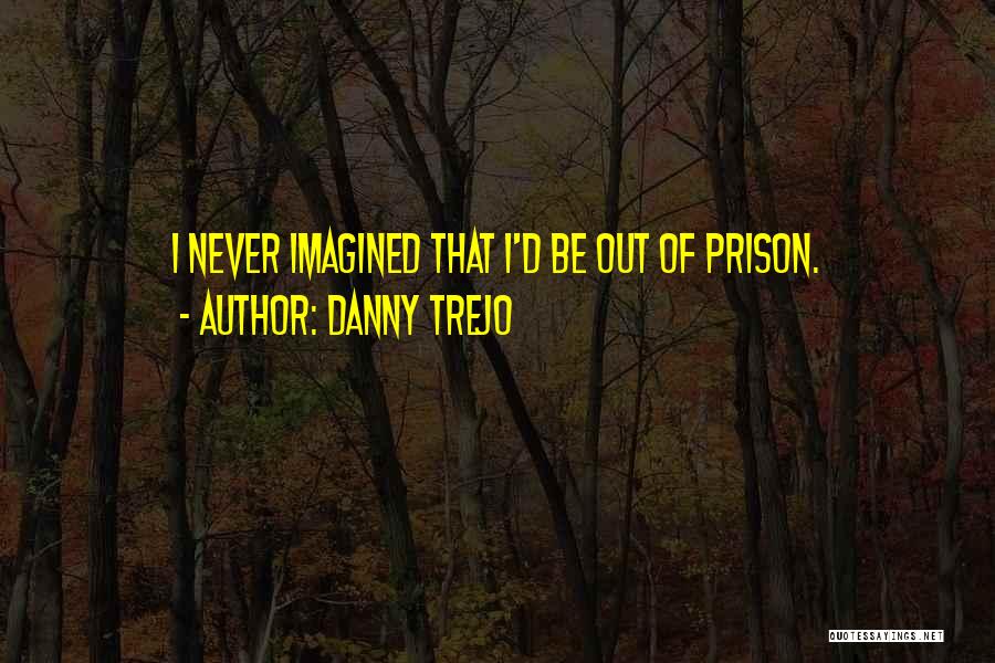 Danny Trejo Quotes: I Never Imagined That I'd Be Out Of Prison.