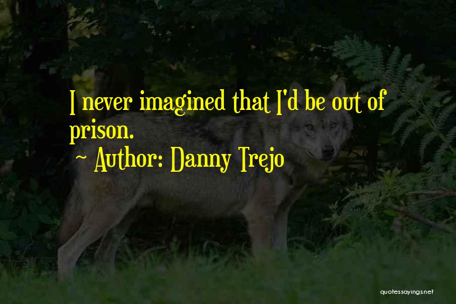 Danny Trejo Quotes: I Never Imagined That I'd Be Out Of Prison.