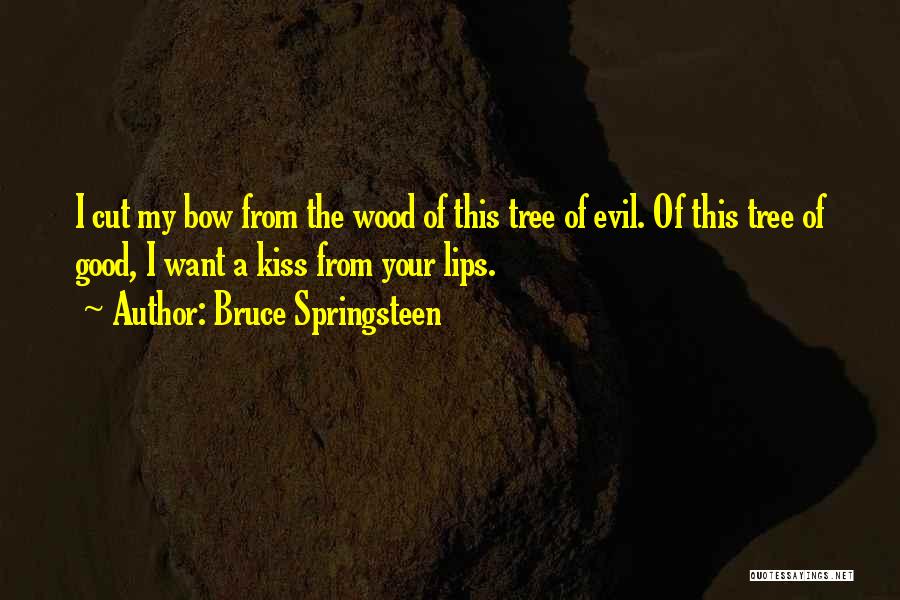 Bruce Springsteen Quotes: I Cut My Bow From The Wood Of This Tree Of Evil. Of This Tree Of Good, I Want A