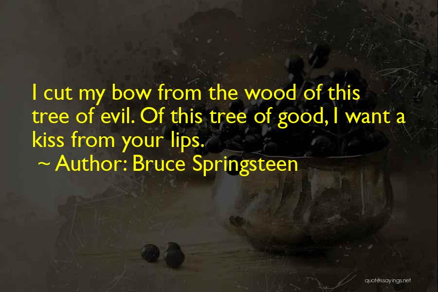 Bruce Springsteen Quotes: I Cut My Bow From The Wood Of This Tree Of Evil. Of This Tree Of Good, I Want A