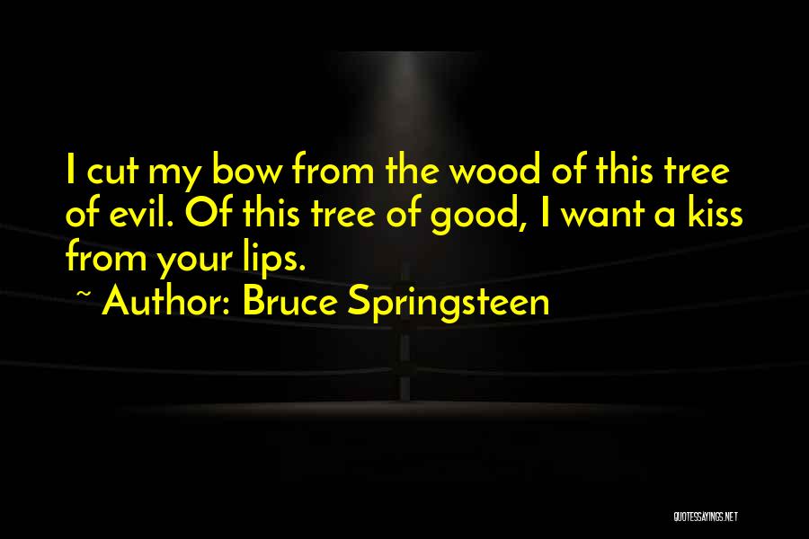 Bruce Springsteen Quotes: I Cut My Bow From The Wood Of This Tree Of Evil. Of This Tree Of Good, I Want A