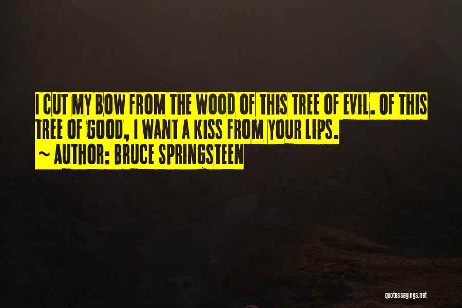 Bruce Springsteen Quotes: I Cut My Bow From The Wood Of This Tree Of Evil. Of This Tree Of Good, I Want A