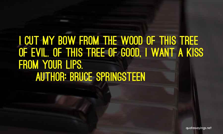 Bruce Springsteen Quotes: I Cut My Bow From The Wood Of This Tree Of Evil. Of This Tree Of Good, I Want A