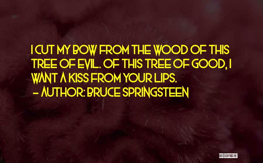 Bruce Springsteen Quotes: I Cut My Bow From The Wood Of This Tree Of Evil. Of This Tree Of Good, I Want A