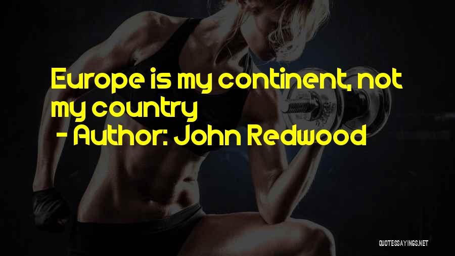John Redwood Quotes: Europe Is My Continent, Not My Country