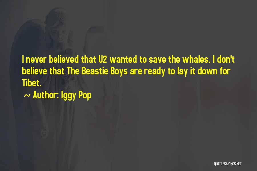 Iggy Pop Quotes: I Never Believed That U2 Wanted To Save The Whales. I Don't Believe That The Beastie Boys Are Ready To
