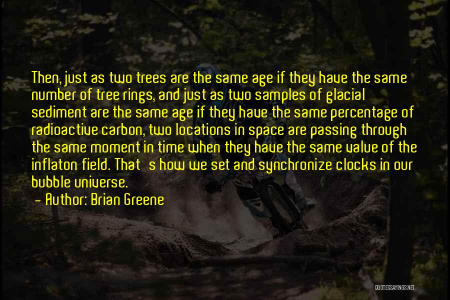 Brian Greene Quotes: Then, Just As Two Trees Are The Same Age If They Have The Same Number Of Tree Rings, And Just