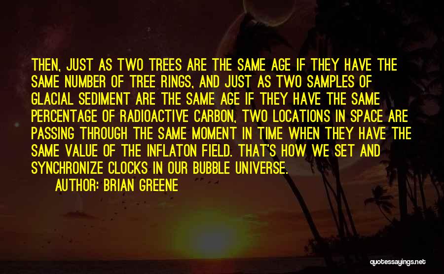 Brian Greene Quotes: Then, Just As Two Trees Are The Same Age If They Have The Same Number Of Tree Rings, And Just