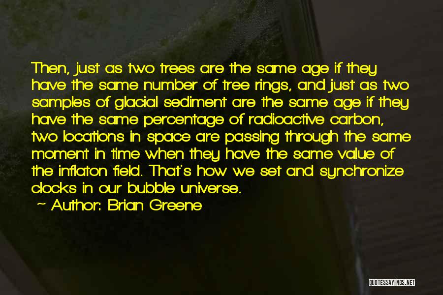 Brian Greene Quotes: Then, Just As Two Trees Are The Same Age If They Have The Same Number Of Tree Rings, And Just