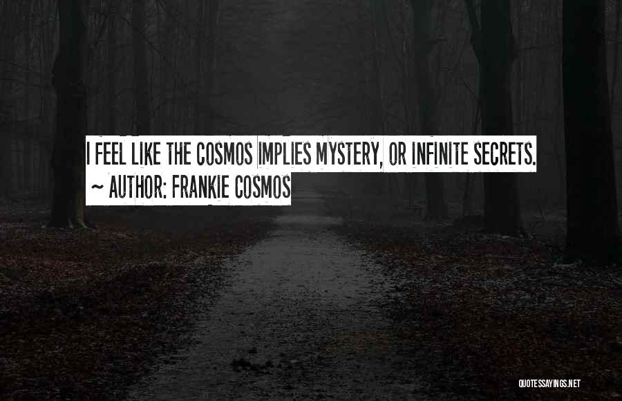 Frankie Cosmos Quotes: I Feel Like The Cosmos Implies Mystery, Or Infinite Secrets.