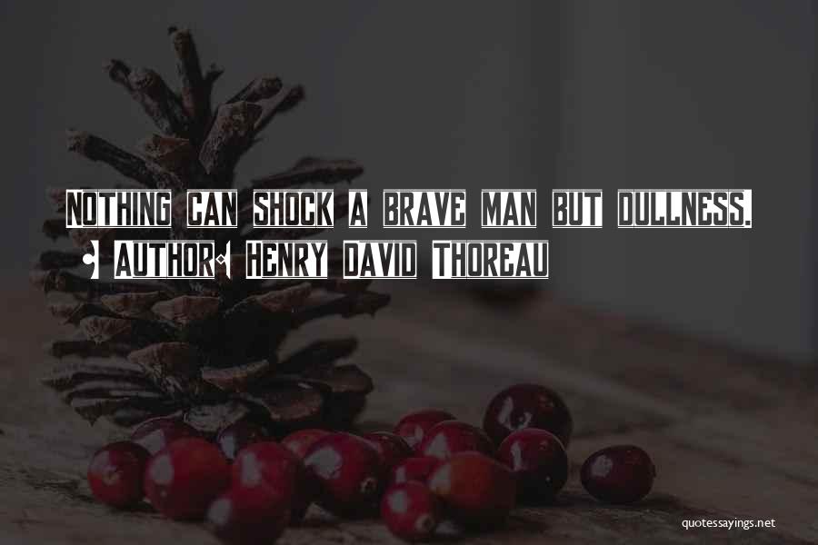 Henry David Thoreau Quotes: Nothing Can Shock A Brave Man But Dullness.