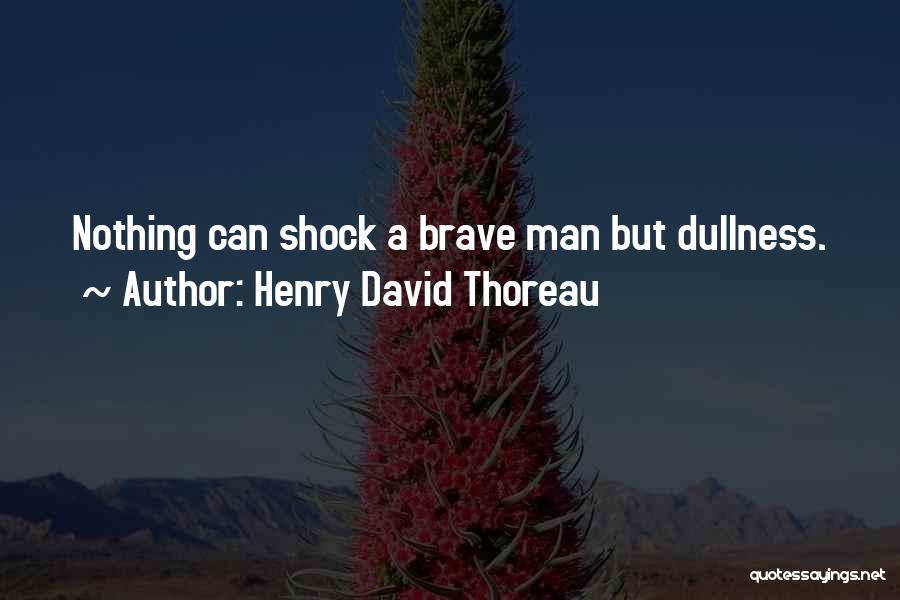 Henry David Thoreau Quotes: Nothing Can Shock A Brave Man But Dullness.