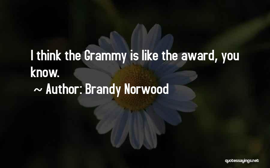 Brandy Norwood Quotes: I Think The Grammy Is Like The Award, You Know.