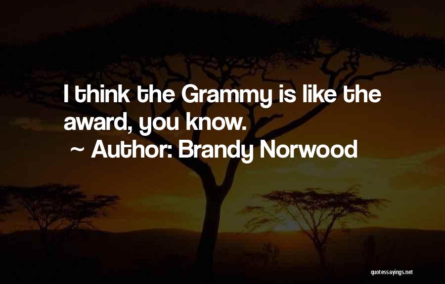 Brandy Norwood Quotes: I Think The Grammy Is Like The Award, You Know.